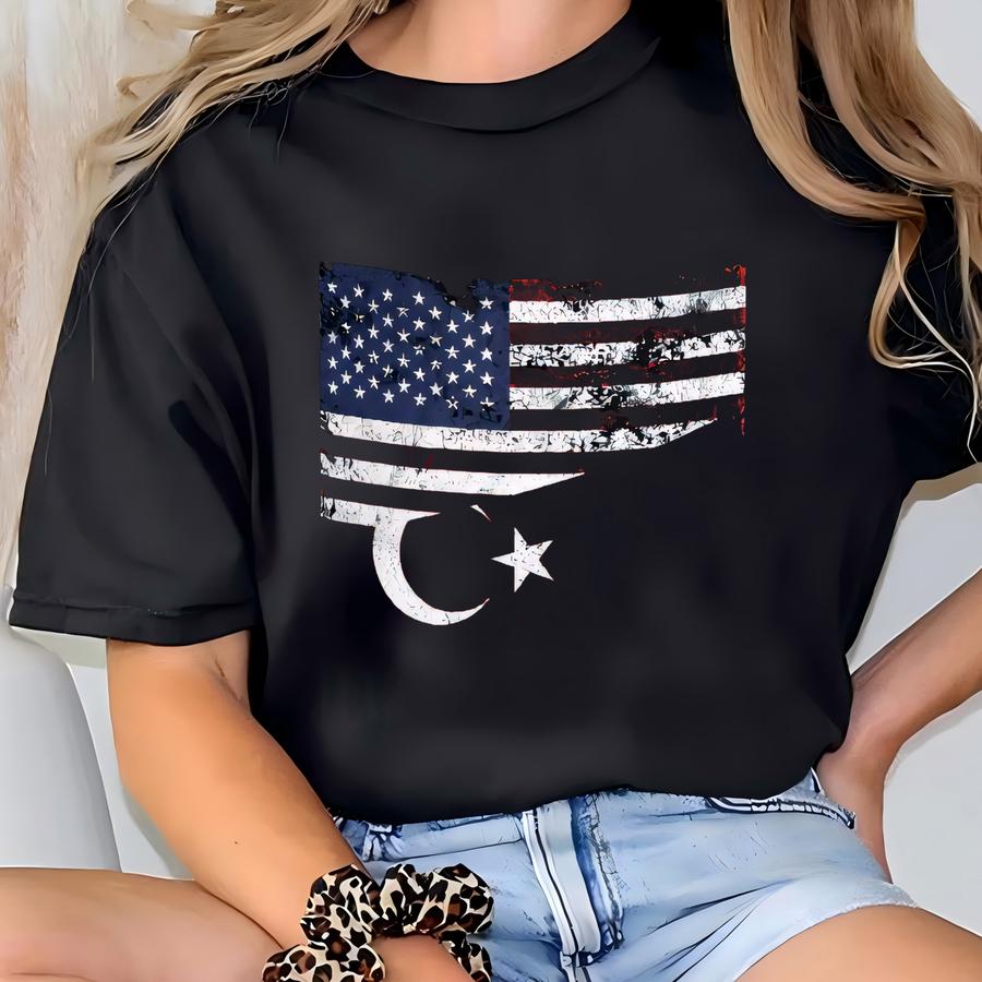 Turkey Usa Flag Mug T-shirt