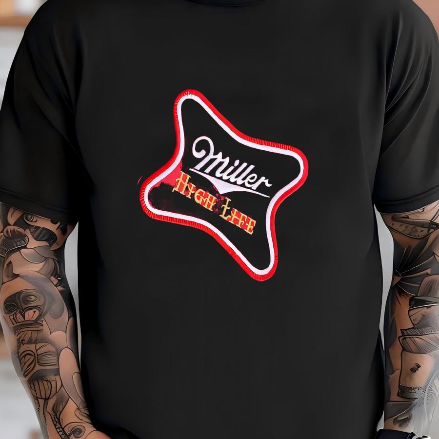 Vintage Miller Beer Jacket Size Large Whistle Stop Made In Usa Satin Nice T-shirt