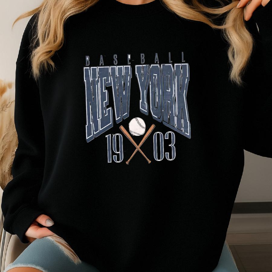 Vintage New York Baseball Sweatshirt | Ny Baseball Hoodie | The Bronx Bombers T-shirt | Vintage Ny Ballpark Tee Sweatshirt