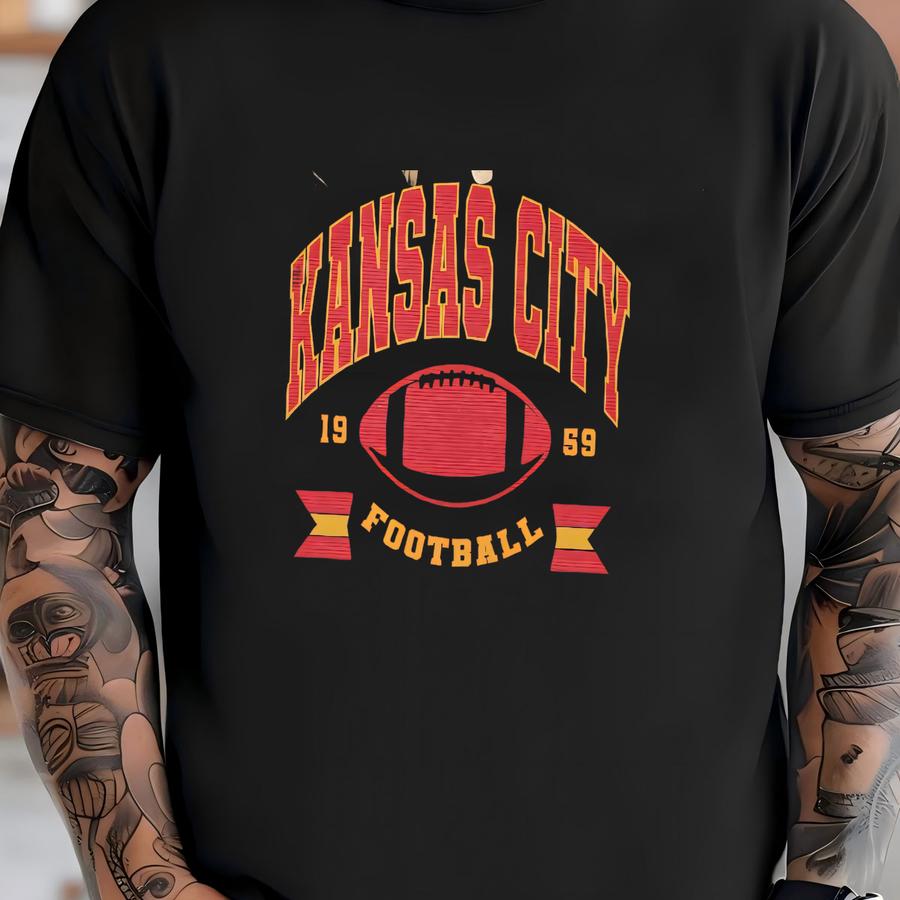 Vintage Kansas City Football Hoodie, Sweatshirt And Hoodie, Kansas City Fan Shirts, Football Crewneck, Kansas City Hoodie, Game Day T-shirt