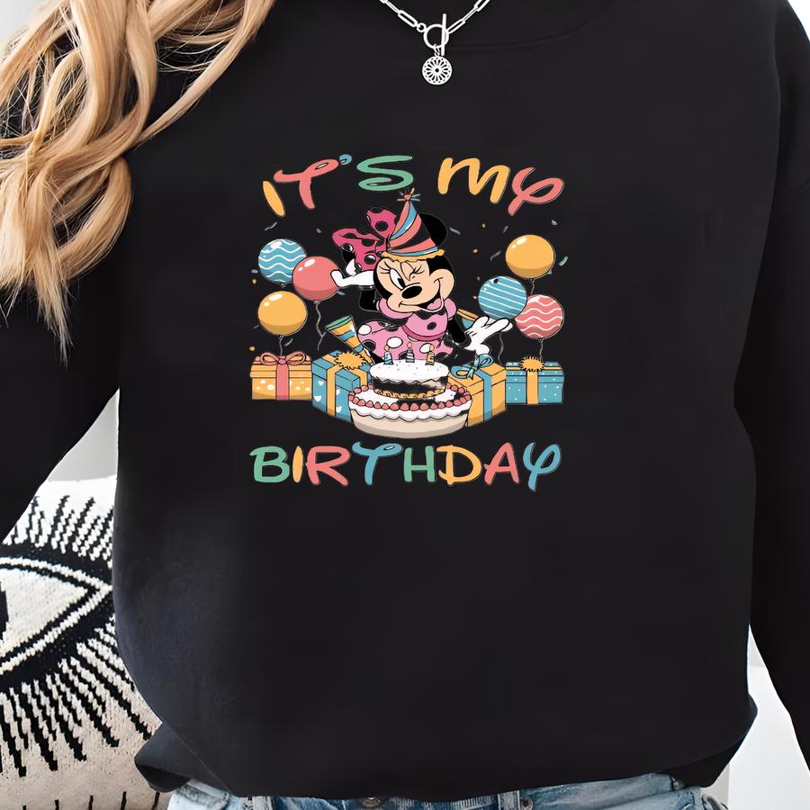 It's My Birthday Mouse Shirt, Birthday Shirt, Birthday Girl Tee, Mouse Birthday Girl Shirt, Land Birthday Sweatshirt