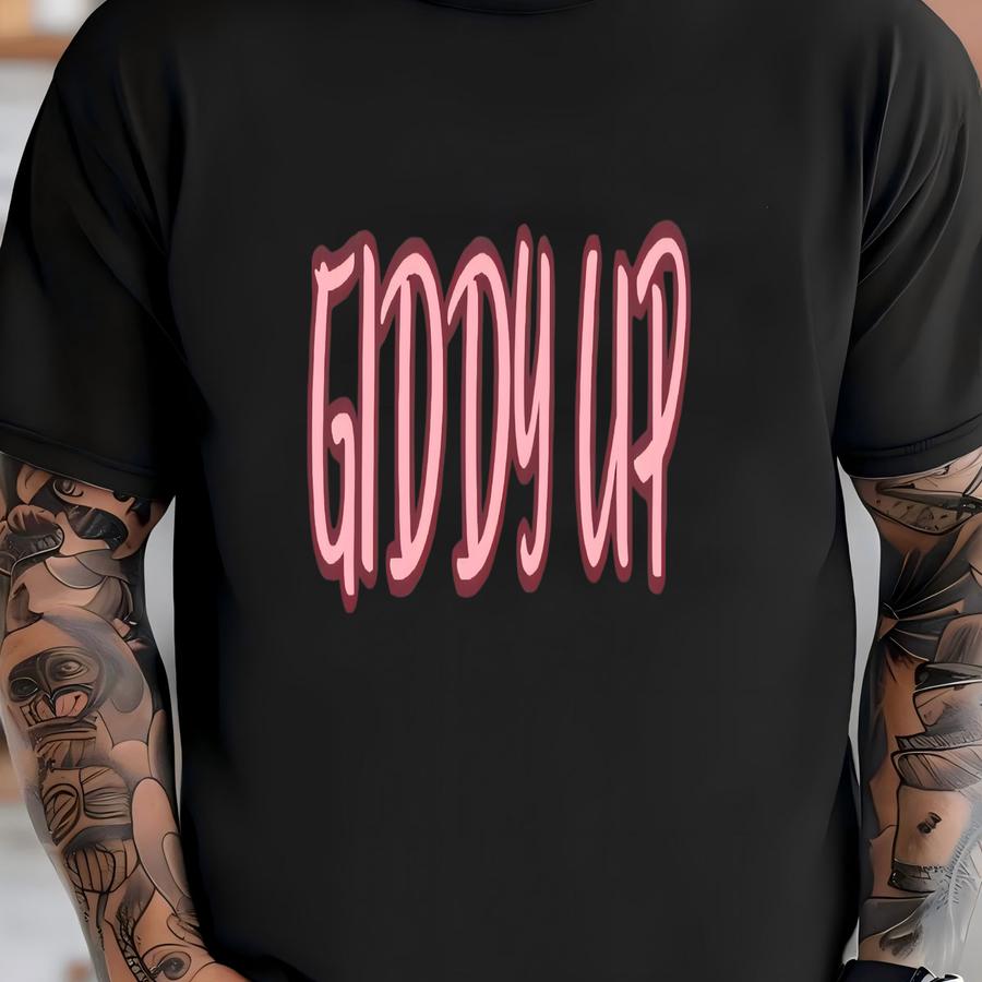 Giddy Up Shirt, Western Cowgirl Tee, Rodeo Graphic Hoodie, Country Girl Outfit, Nashville Rodeo Shirt T-shirt