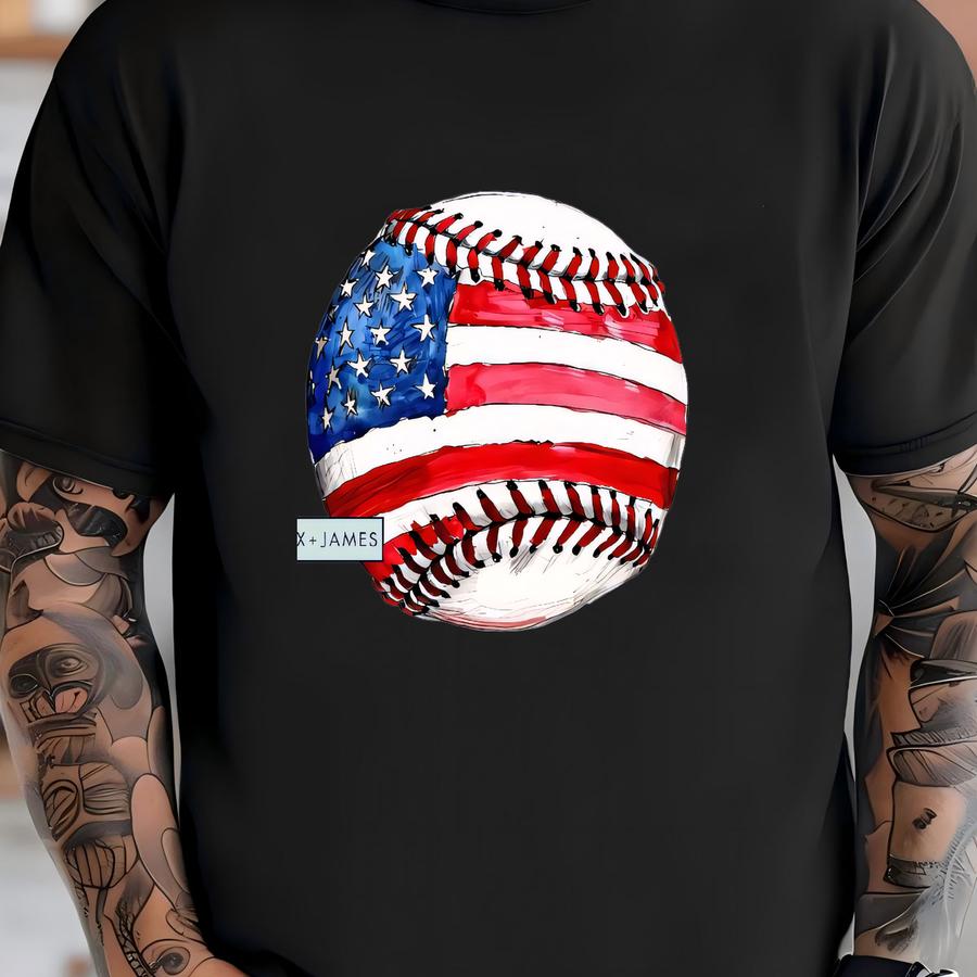 American Flag Baseball Sweatshirt T-shirt