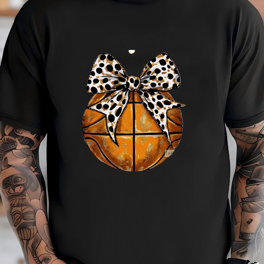 Coquette Basketball Hoodie, Faux Glitter Design, Perfect For Game Day Or Casual Wear, Gift For Sports Lovers T-shirt