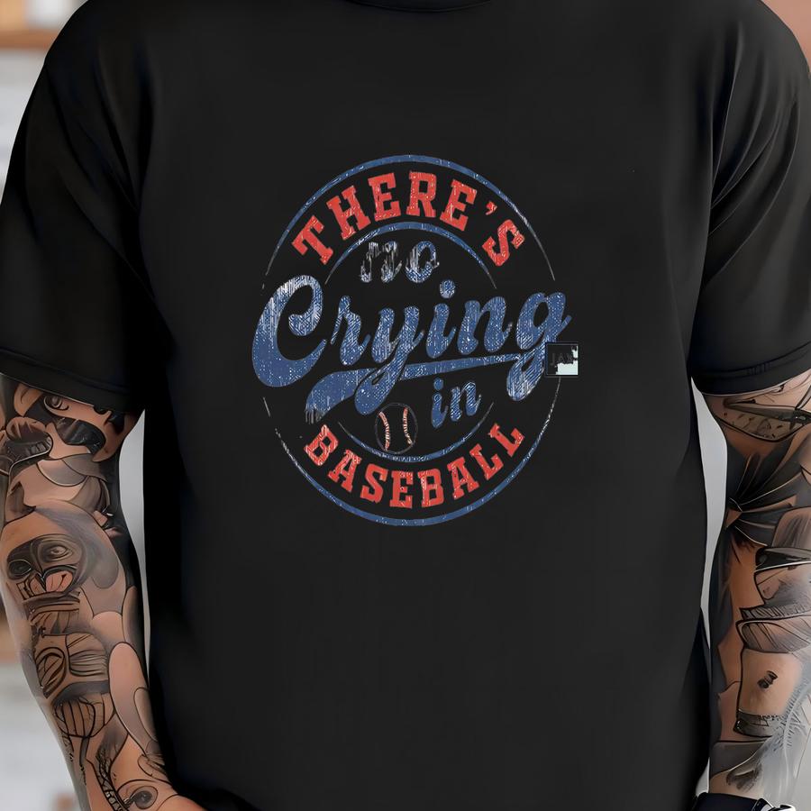 No Crying In Basetball Distressed Comfort Color Hoodie, Perfect For Game Day T-shirt