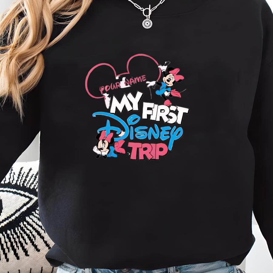 Personalized My First Trip Friends Matching Tshirt ,custom Trip 2025 T-shirt, Family Vacation Land T-shirt Sweatshirt