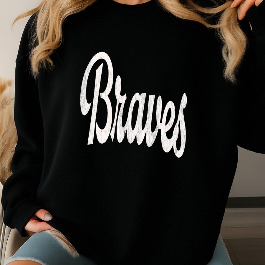 Braves Shirt Braves Game Day Tshirt Braves T Shirt Braves Tee For Women Braves Spirit Wear Sweatshirt