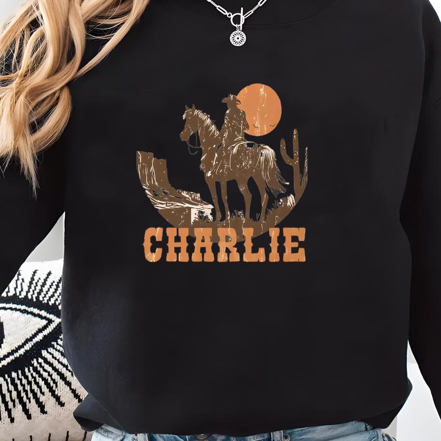 Personalized Western Name Toddler Shirt - Custom Cowboy Kids Tee - Custom Name Boys Tee - Natural Toddler Shirt Sweatshirt