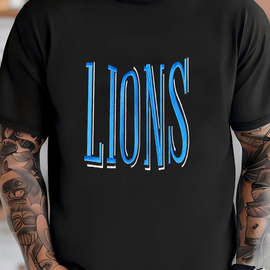 Lions Sweatshirt Lions Football Sweatshirt, Football, , Custom, Homemade, Made To Order T-shirt