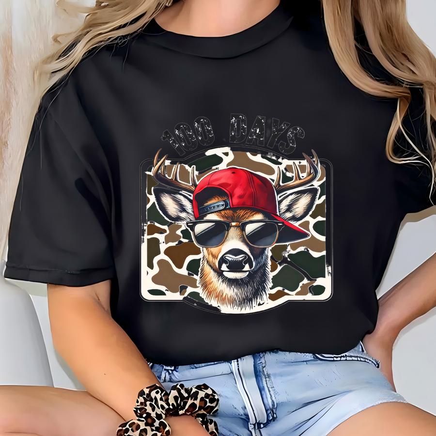 Youth Deer 100 Days Of School T-shirt