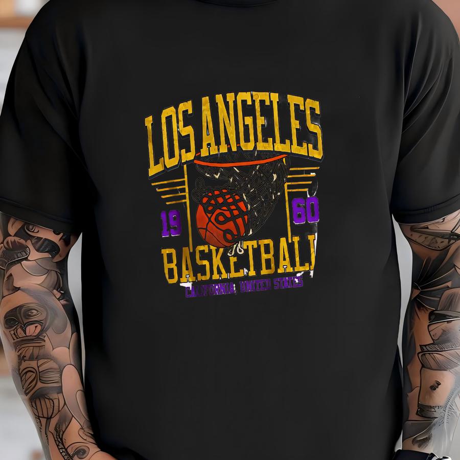 Vintage Los Angeles Basketball Hoodie, Los Angeles City Of Basketball Shirt T-shirt
