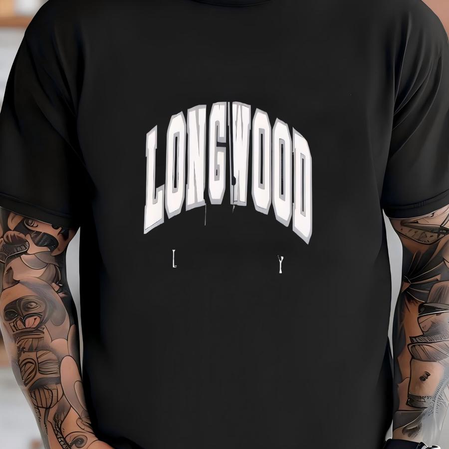 Vintage Champion Longwood University Sweatshirt Hoodie Navy Medium T-shirt