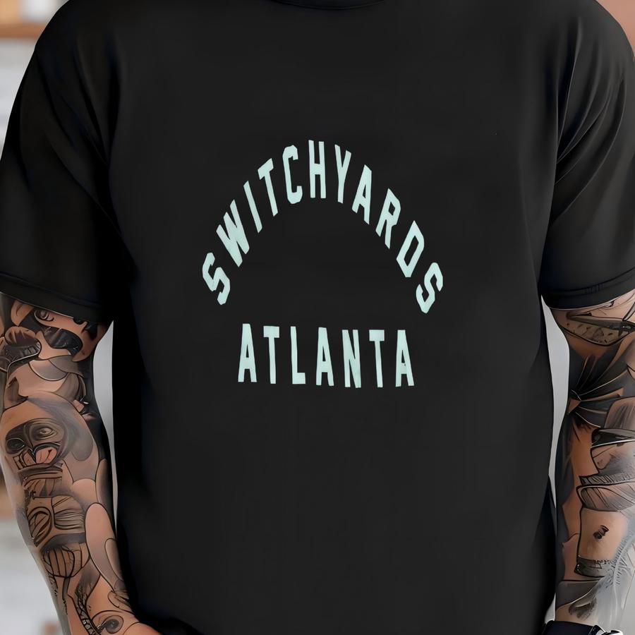 Vintage Champion X Switchyards Atlanta Sweatshirt Black Small T-shirt