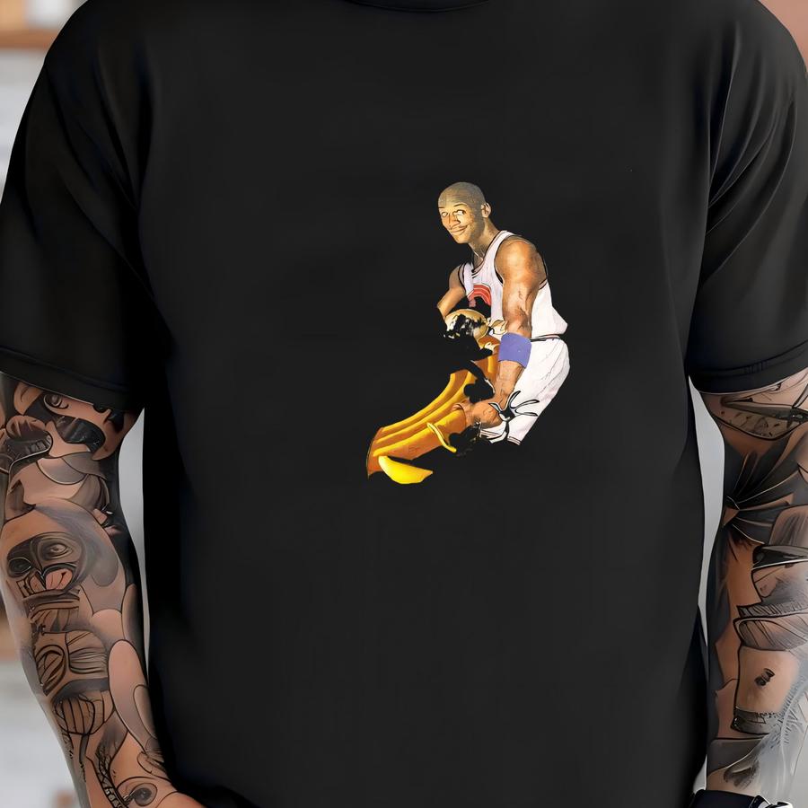 1995 Michael Space Jam Hoodie Sz M (a8244) T-shirt