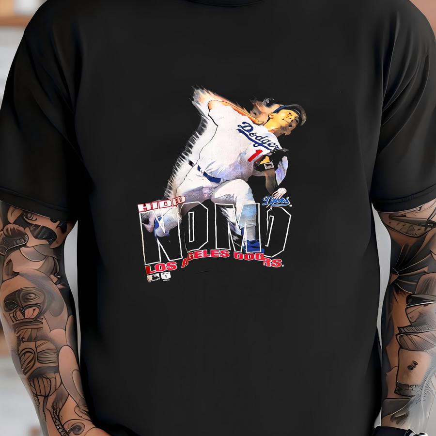 1995 La Dodgers Nomo Crewneck Sz Xl (a8609) T-shirt