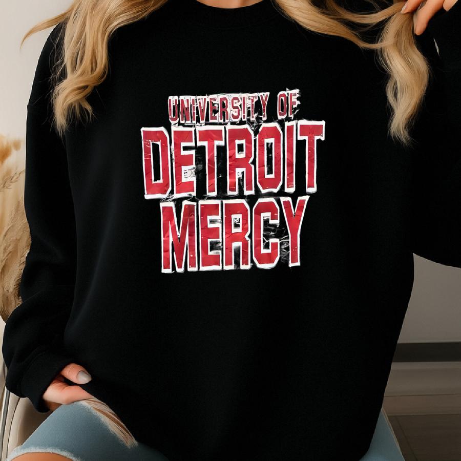 Vintage University Of Detroit Mercy Champion Tag Spellout Crewneck Oversize Sweatshirt Xxl Size Sweatshirt