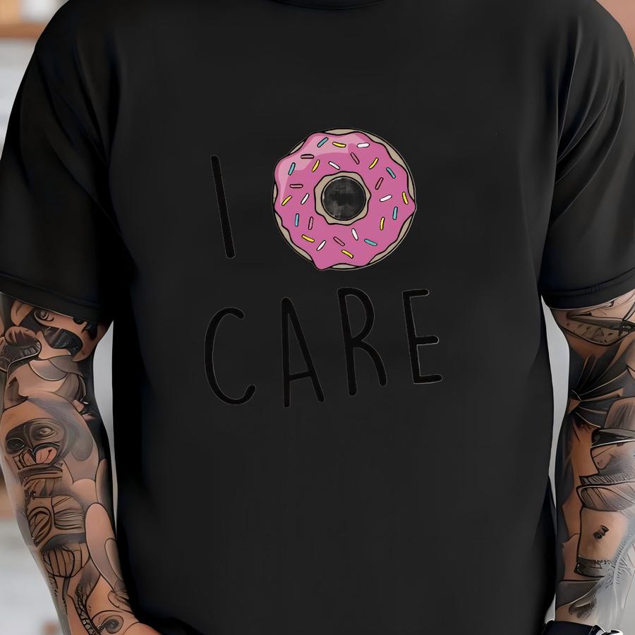 I Donut Care Sweatshirt, Gift For Donut Lovers, Be Happy Shirt, Fun Pink Donut, Humorous Shirt, Food Lover Sweatshirt, Gift Idea -fs004 T-shirt