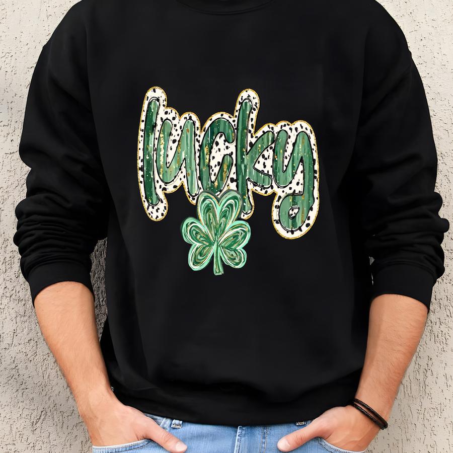 Green Leopard Patterned Shirt,retro Lucky Shirt, Lightning Bolt, St. Patrick's Day Lucky Shirt, Lucky Sweatshirt, Retro St Paddy's Day Shirt Sweatshirt Green Leopard Patterned Shirt,retro Lucky Shirt, Lightning Bolt, St. Patrick's Day Lucky Shirt, Lucky Sweatshirt, Retro St Paddy's Day Shirt Sweatshirt