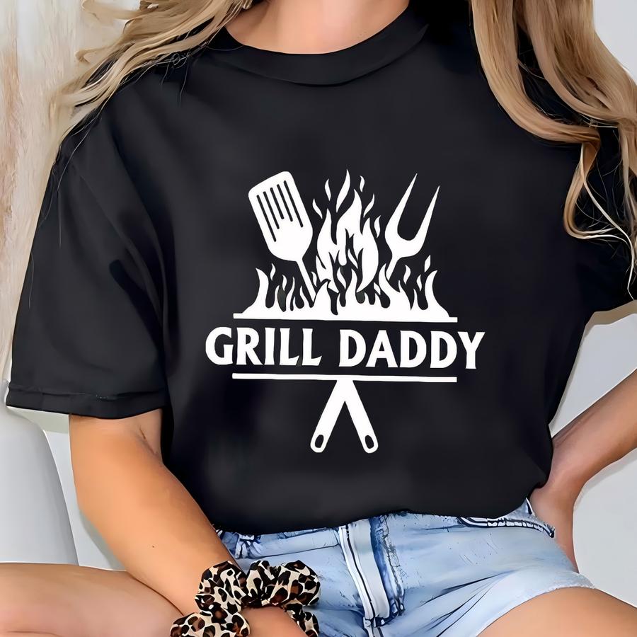 Personalized Dad Apron For Men, Grill Daddy Apron, Father's Day Gift, Custom Mens Apron, Grill Apron For Men, Bbq Griller Apron, Chef Gift T-shirt