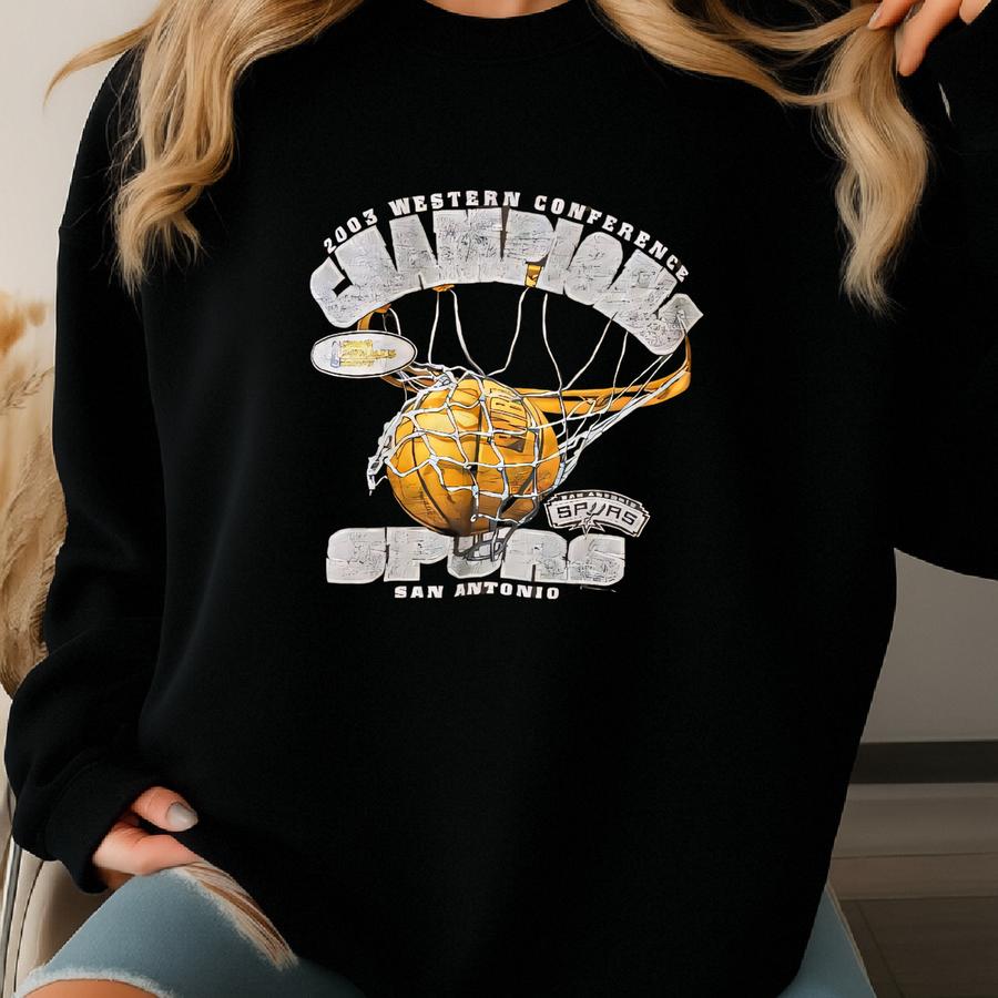 90s San Antonio Spurs T-shirt Sz Xl (a8344) Sweatshirt