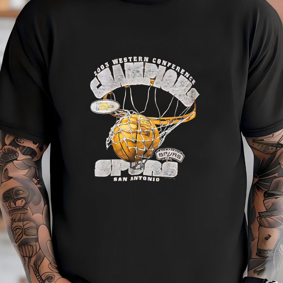 90s San Antonio Spurs Hoodie Sz Xl (a8344) T-shirt
