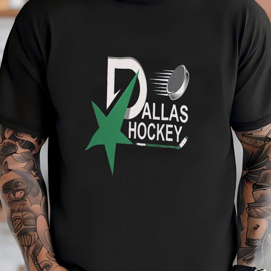 Stars Hockey Hoodie: Unisex Long Sve Fan Apparel T-shirt