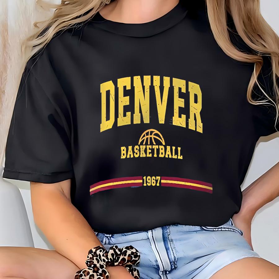 Denver Basketball Shirt, ®, Vintage Denver Basketball, Denver T Shirt, Basketball Denver, Denver Basketball Fan Gift, Unisex T-shirt