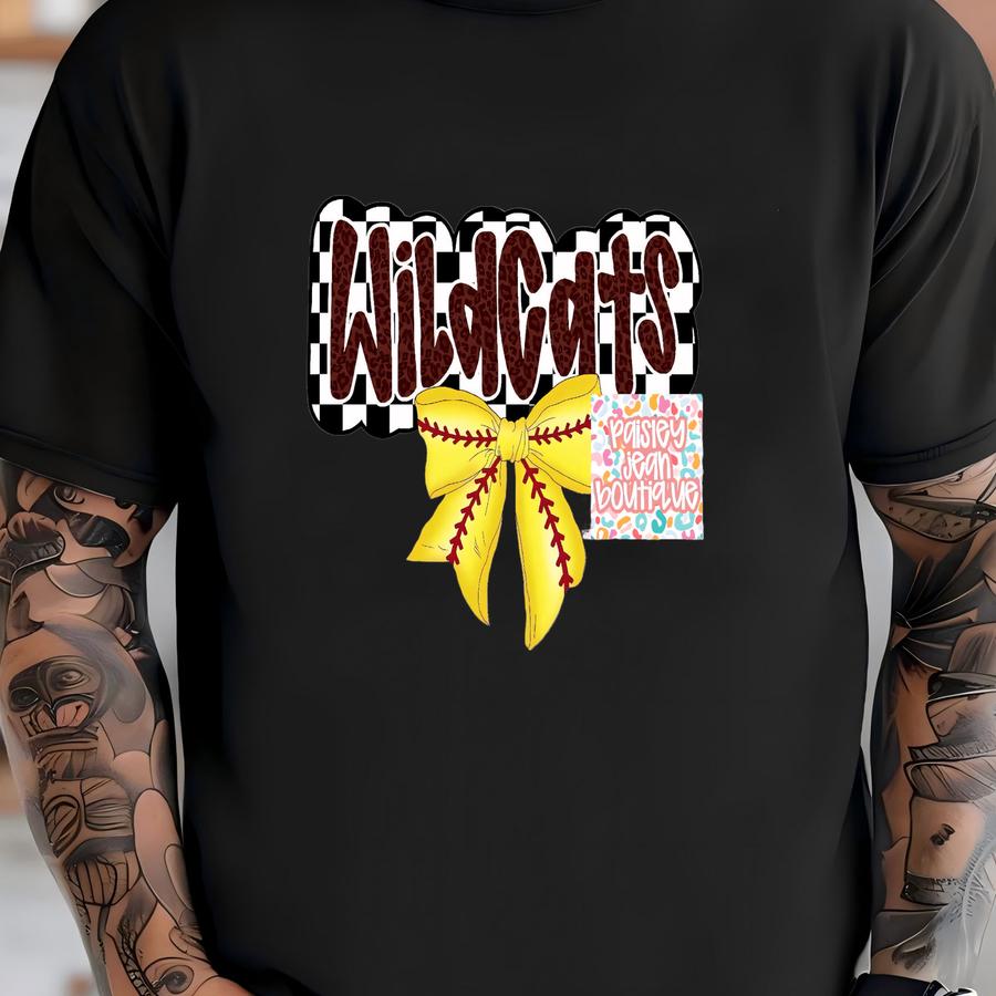 Wildcat Mascot Softball Png: Maroon School Mascot (digital Download) T-shirt