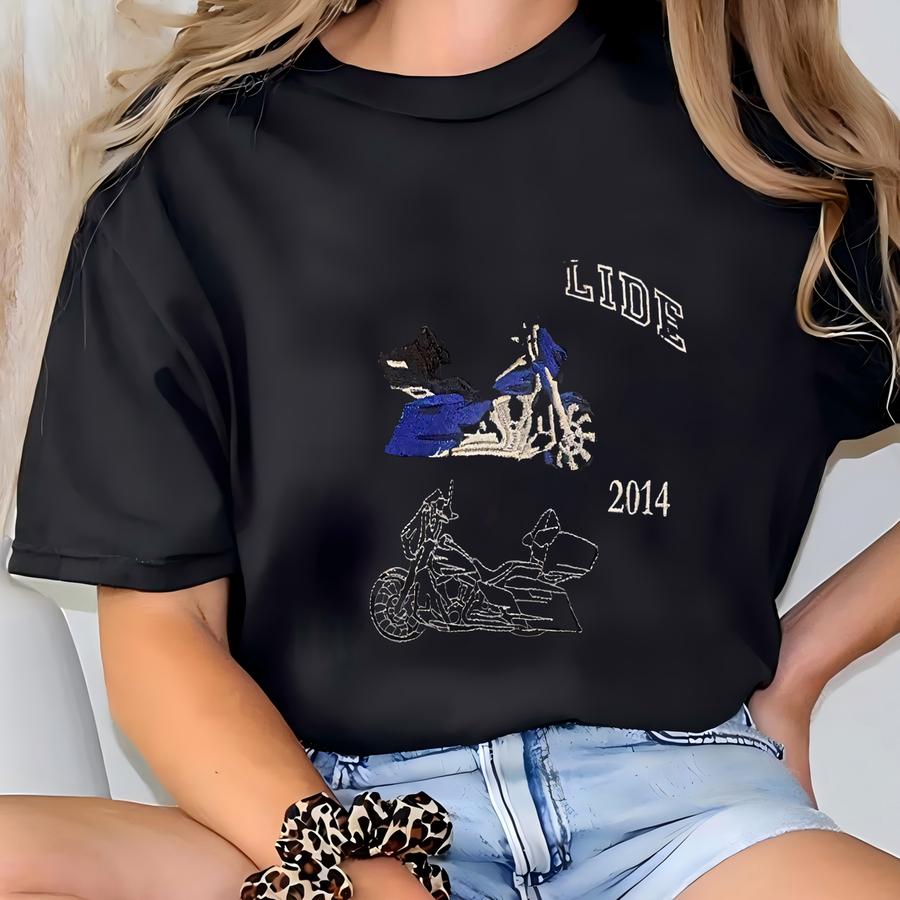 Bike Portrait Photo Hoodie, Personalised Motorbike Filling Sketch Hoody, Boyfriend Name Initial Jumper, Memorial Bike Lover Gift T-shirt