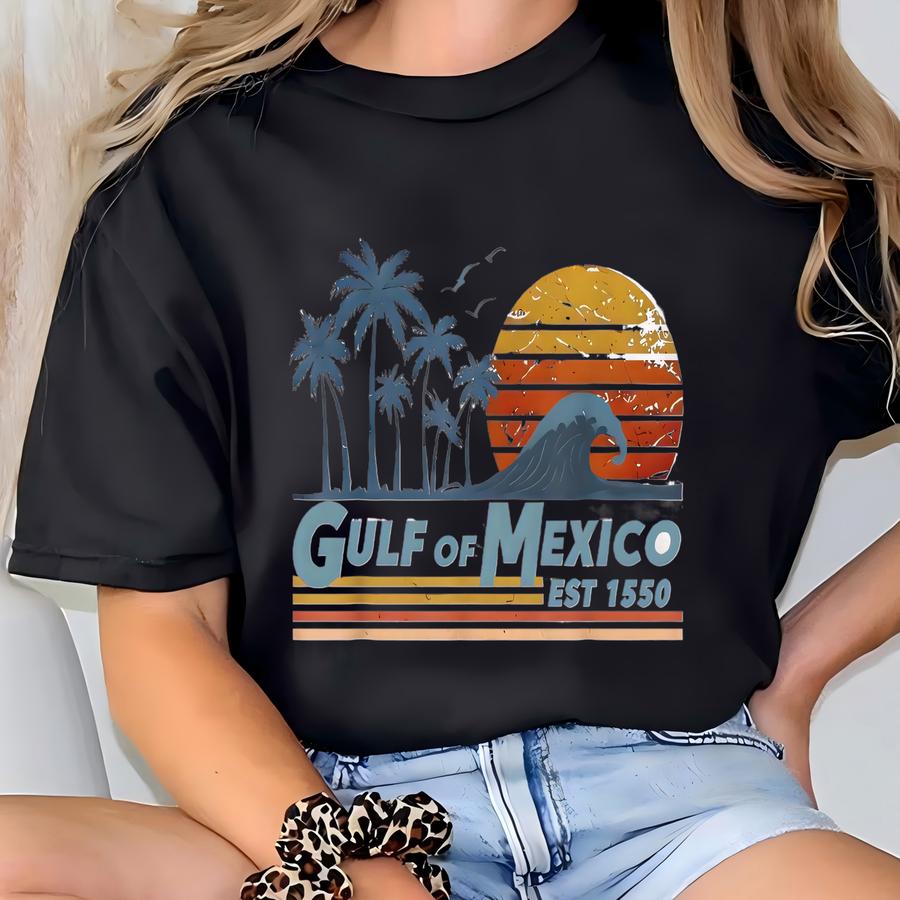 Shirt Gulf Retro Sweathirt,texas Mississippi Florida Beach Tee,mexico Gift For Mexico Lover Gift T-shirt