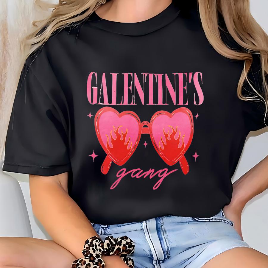 Galentines Day Sweatshirt For Valentines Day Galentines Gift For Friends Crewneck Single Crewneck Anti-valentines Day Galentine's Party T-shirt