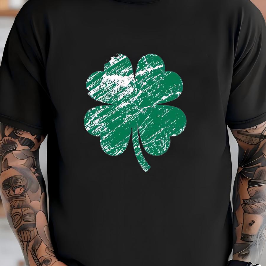Retro Shamrock Graphic Tee St Patricks Day Irish Shirt Shirt