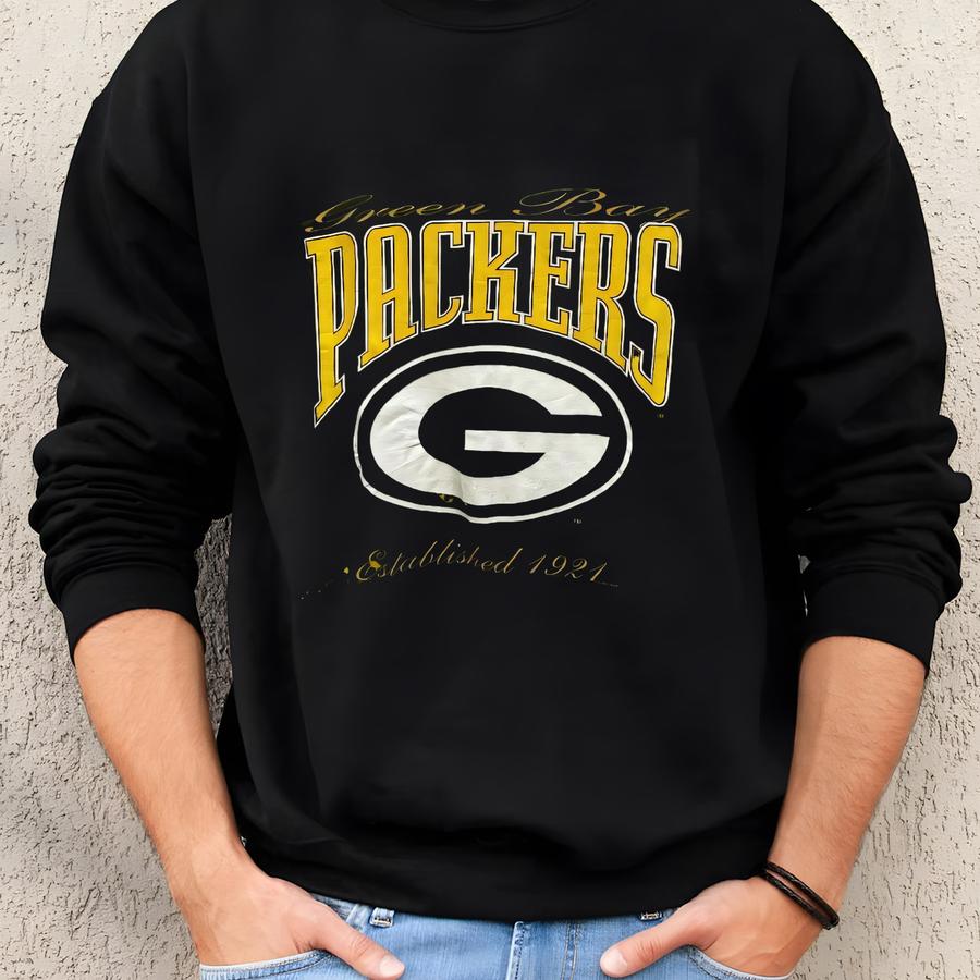 Vintage Green Bay Packer T-shirt Size: L Sweatshirt