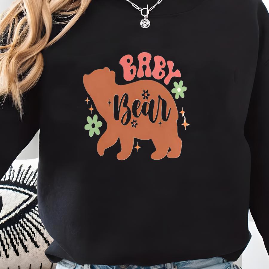 Baby Bear Romper Sweatshirt, Cute Woodland Baby Outfit, Cozy Newborn Clothes, Baby Shower Gift, Infant Bodysuit,forest Animal Babywear Sweatshirt
