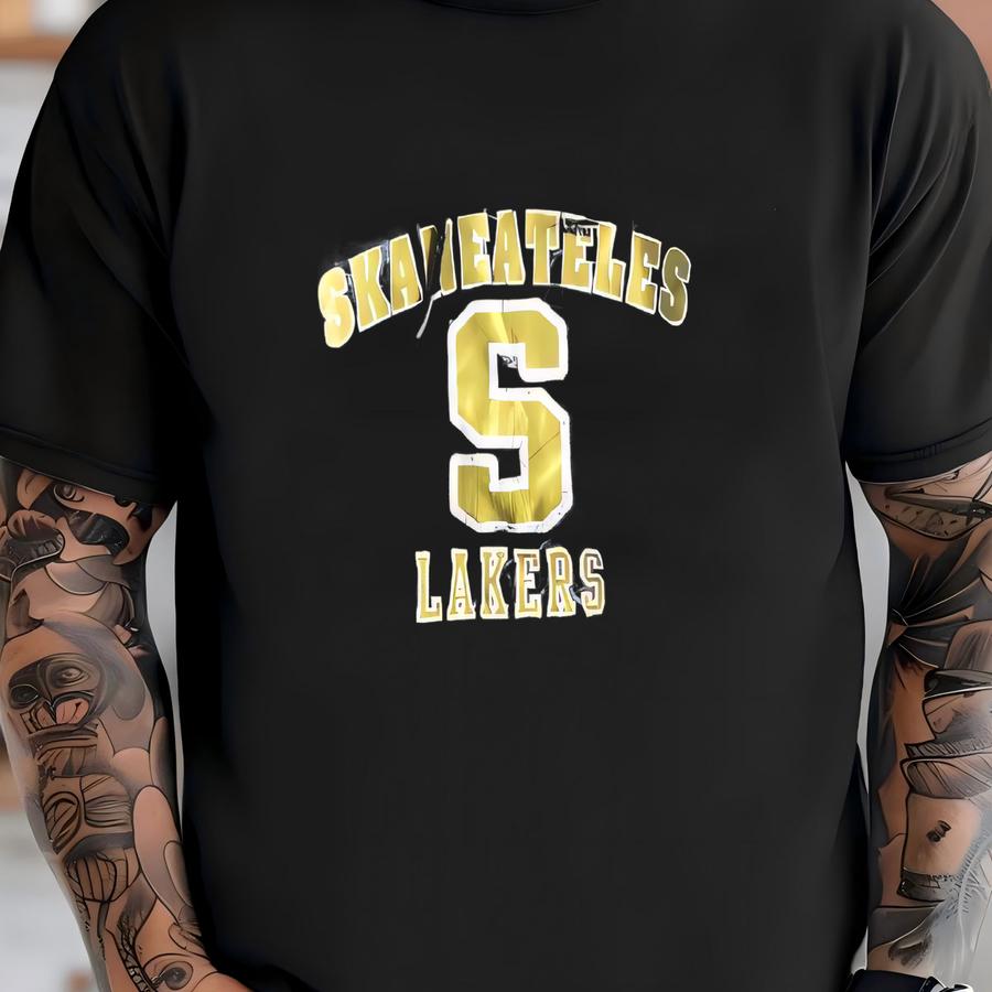 Russell Athletic Vintage Hoodie Gray Lakers Small T-shirt