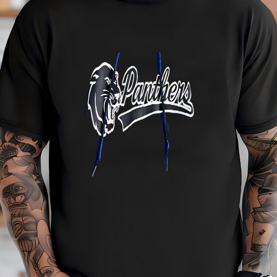 Russell Athletic Vintage Hoodie Blue Panthers Large T-shirt