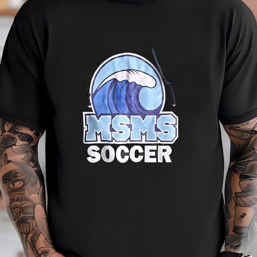 Russell Athletic Vintage Hoodie Black Msms Soccer Medium T-shirt