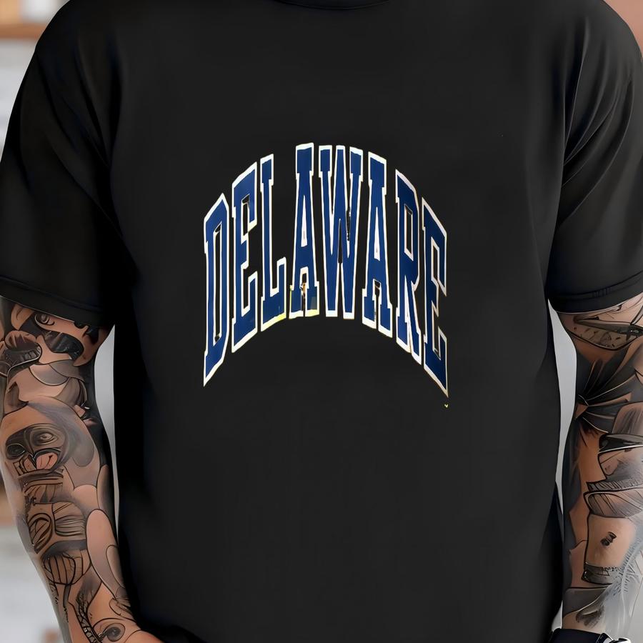 Russell Athletic Vintage Crewneck Yellow Delaware Xs Small T-shirt