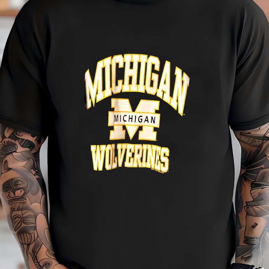 90's Michigan Wolverines Crewneck Sz M (a8553) T-shirt