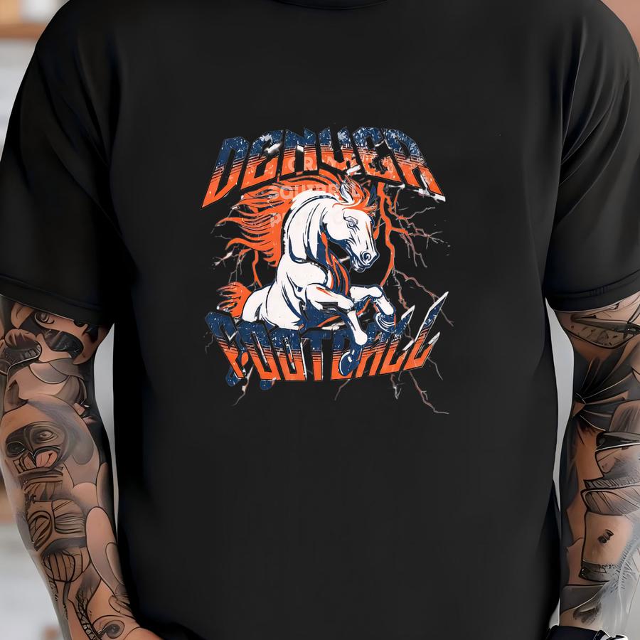 Denver Football Crewneck Sweatshirt, Cozy Sweatshirt For Game Days, Gifts For Sports Fans, Casual Wear, Unisex Apparel T-shirt