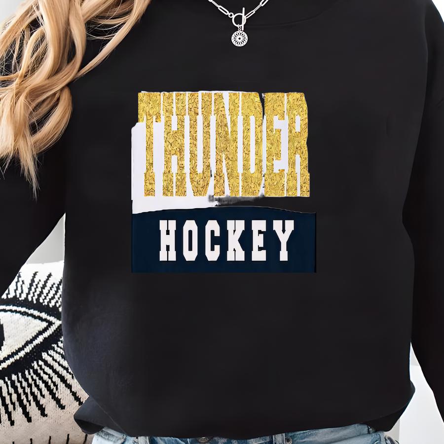 New Fully Custom Personalized Hockey Glitter Design Colorblock Varsity Fce J America Hooded Hoodie Sweatshirt - 8644 Sweatshirt