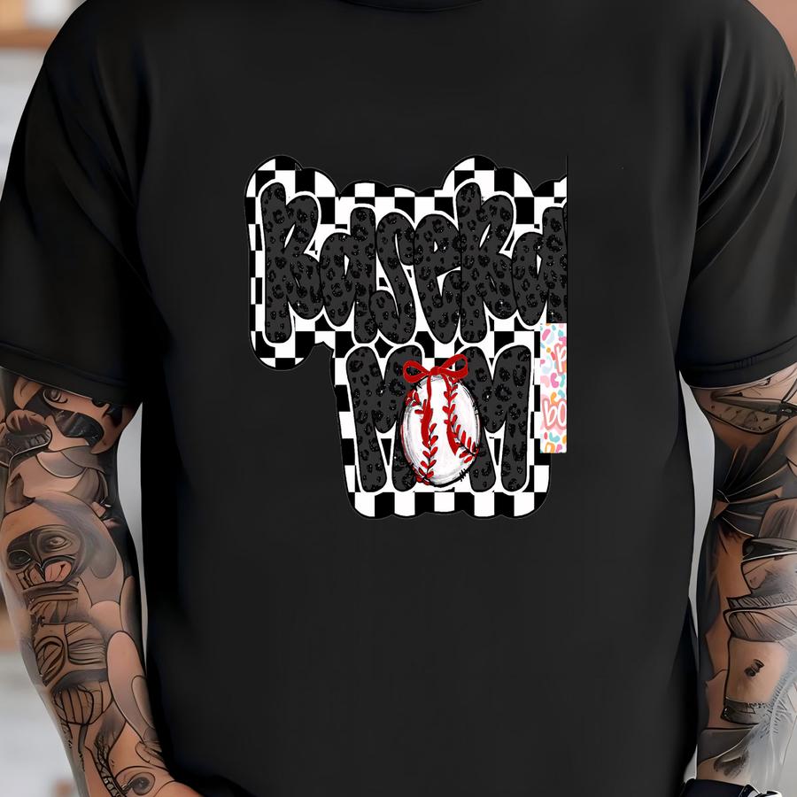 Baseball Mama Png: Retro Doodle Design (digital Download) T-shirt