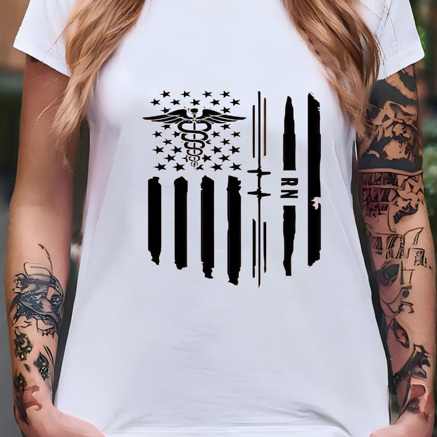 American Medical Montage Shirt, Registered Nurse Shirt,nurses Superhero, Nurse Week Shirt, Funny Nursing Shirt,nursing School Tee, Nurse Tee T-shirt