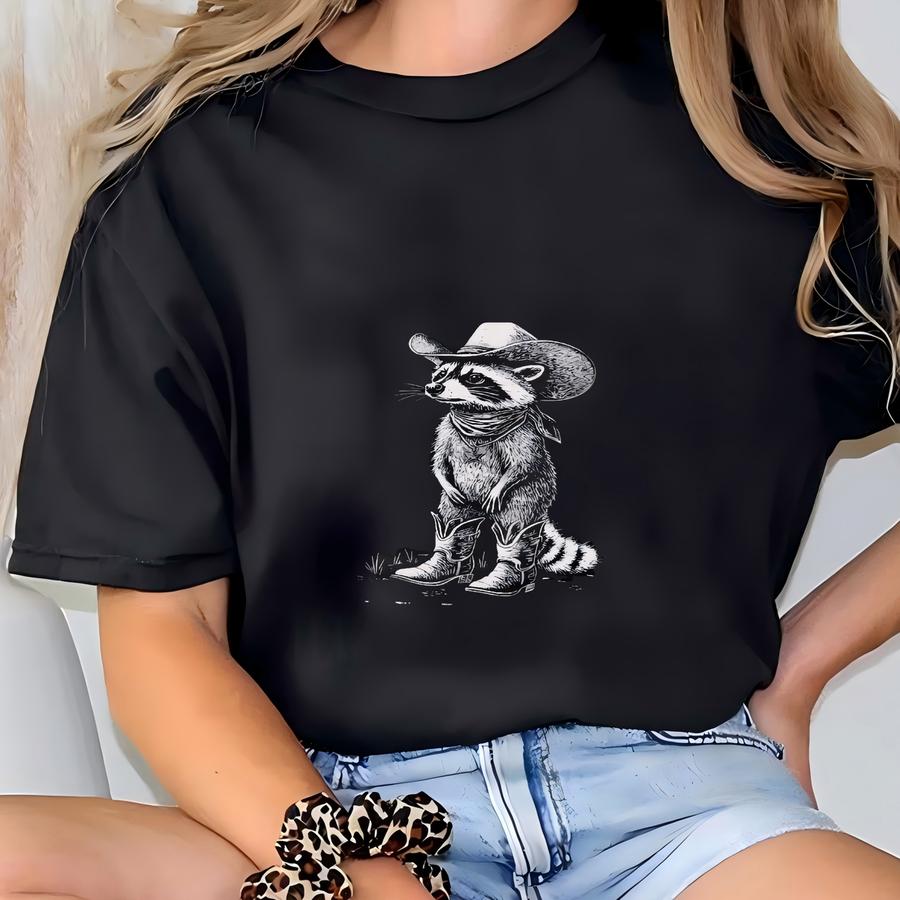 Cowboy Raccoon Shirt Y'all Mind If I Do Some Lollygaggin' Tshirt Funny Western Raccoon Lover Tee Cowgirl Gift Hoodie T-shirt