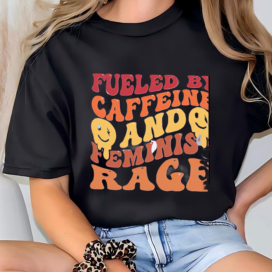 Fueled By Coffee And Rage Hoodie, Retro Hoodie, Skeleton Aesthetic Hoodie, Gift, Gift For Her Hoodie T-shirt