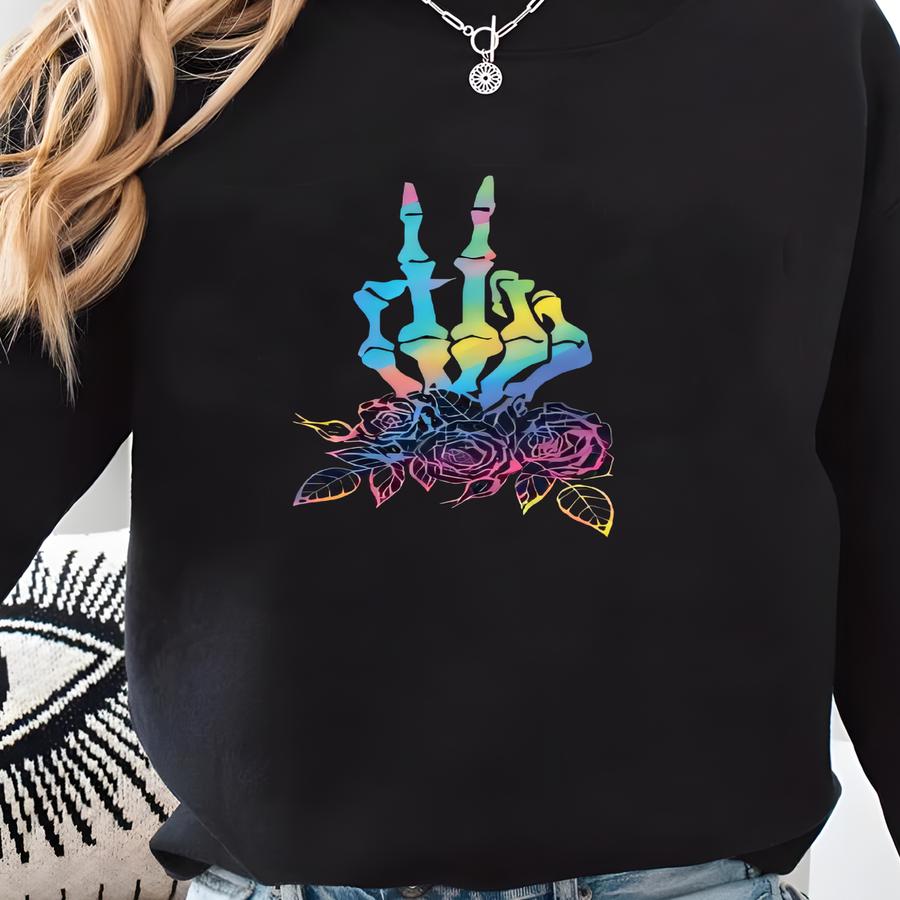 Neon Colors Expensive Difficult Talks Back Sweatshirt, Sarcastic Skeleton Sweater, Hoodie, Snarky Skull Sweatshirt,funny Gift For Her Sweatshirt