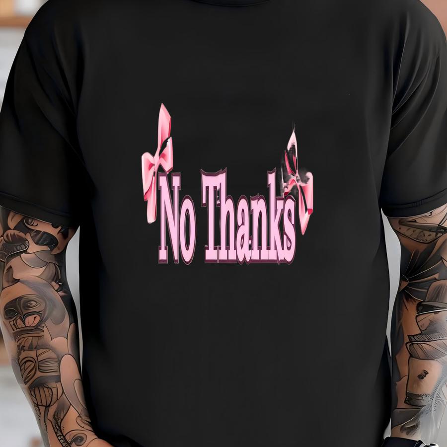 No Thanks Crewneck, Minimalist Oversized Sweatshirt, Cozy Aesthetic Pullover, Streetwear T-shirt