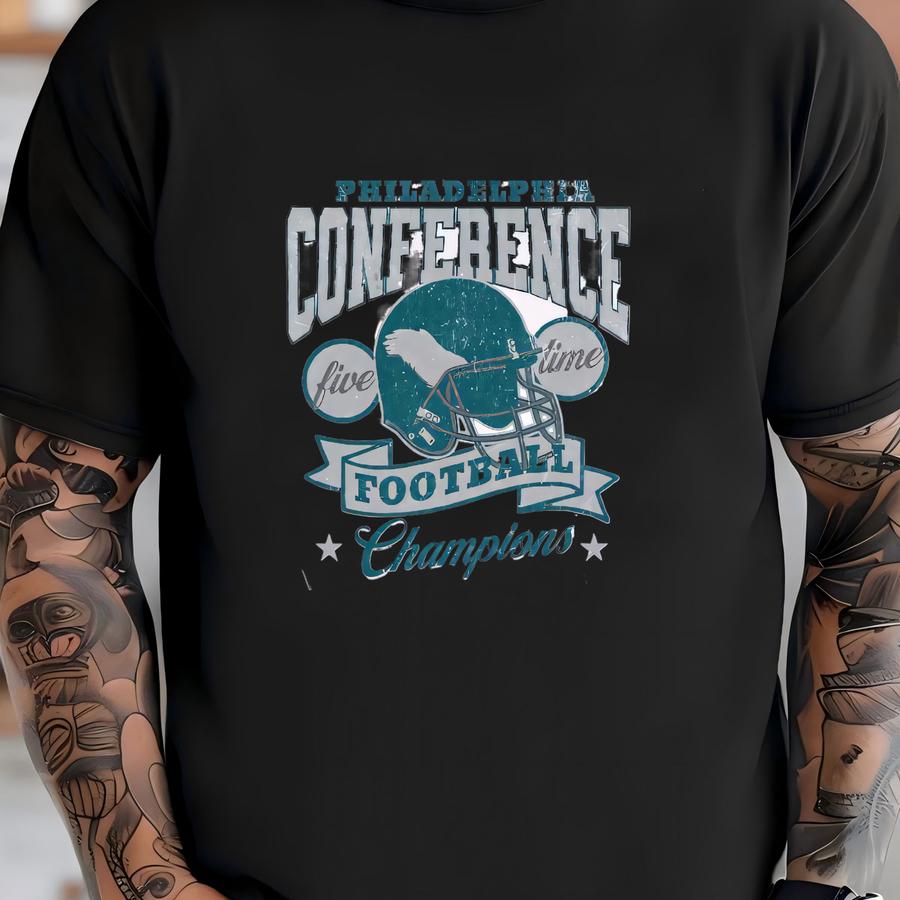 Philadelphia Conference Champions Sweatshirt, Eagle Five Time Champs Crewneck, Football Sve Design, Football Fan Gift, Eagle Fan Gift T-shirt