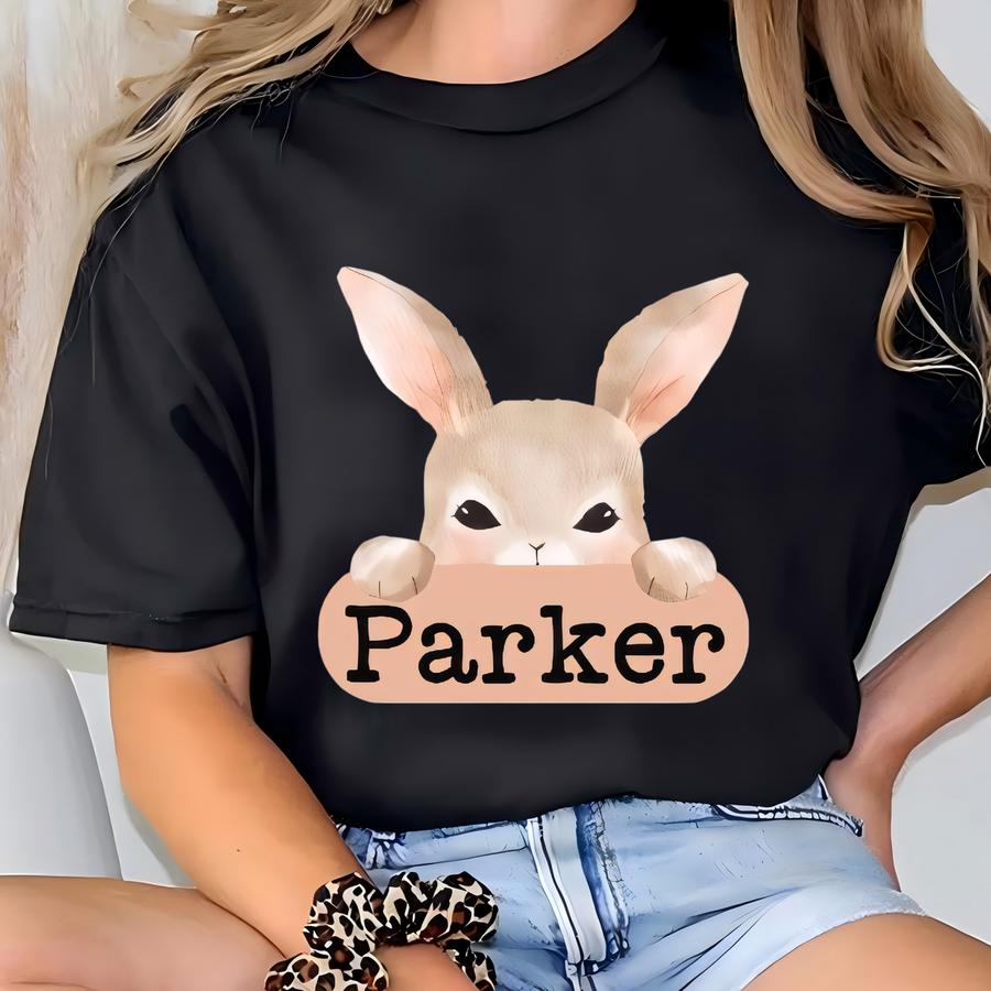 Personalized Easter Baby ®, Custom Name Bunny Bodysuit, First Name Easter ®, Cute Baby Girls Easter Outfit, Infant, Newborn T-shirt