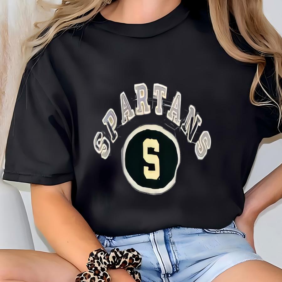 90s Ncaa Michigan State University ‘spartans’ Crewneck Sweatshirt Y Logo Grey Color Men’s L T-shirt